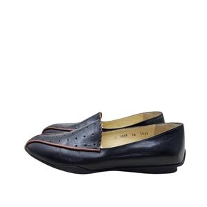 Giraudon Vintage Women's Pointy Toe Black Loafers Sz 38